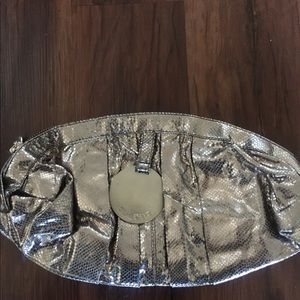 Gustto Silver snake Clutch bag